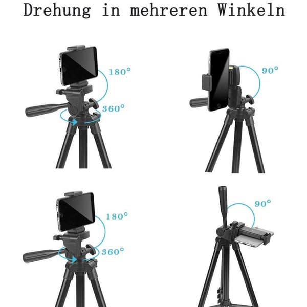 [KK] 【jia】Camera Tripod, Compatible with iPhone Tripod, with Cell Phone Holder and Bluetooth Remote Control
