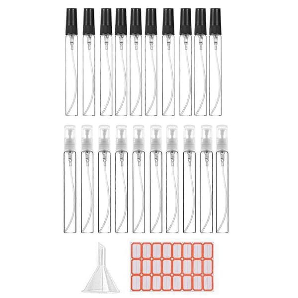 20 st 10 ml flaskor Små kosmetiska atomizer parfymflaskor Atomiseringsbehållare Glasflaska för resa