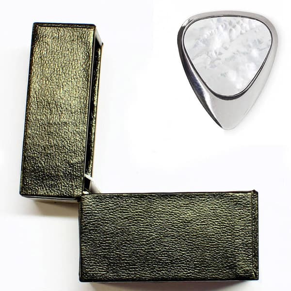 Titanium & Hvid Perlemor Abalone Boutique Guitar Plekter