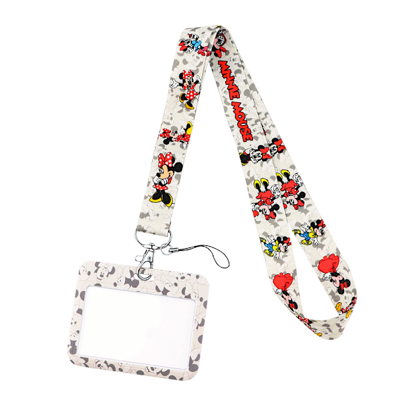 Mickey Minnie Tegneserie Lanyard Arbeid og Skole ID-kort Halskjede Hengende Tau C