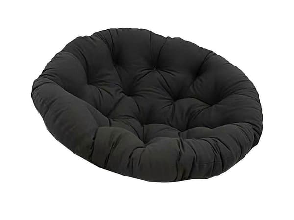 80 cm pyöreä munatuolin pehmuste keinutuolin pehmuste Papasan-pehmuste - Musta