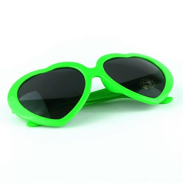 Overdimensionerede hjerteformede briller Saint Patrick's Day Party solbriller (grøn) Green