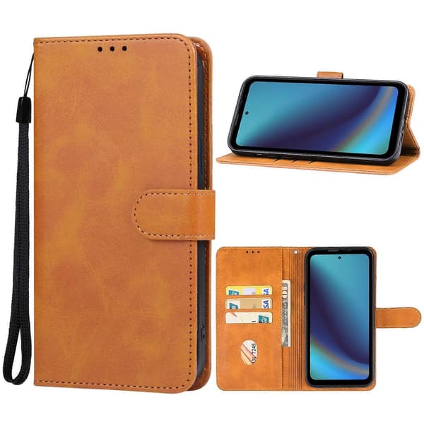För DOOGEE V20 Pro Läderfodral Brown