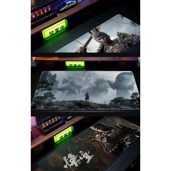 Svart Myt Wukong Musmatta Spel Tangentbordsplatta Skrivbordsplatta Spel Perifer Present 113 113 800x300x4mm