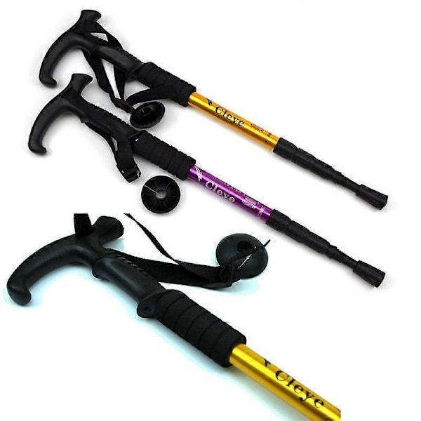 Cleye Aluminium Alpenstock Vandrestav Udendørs Vandring Rejseartikler 1 stk red
