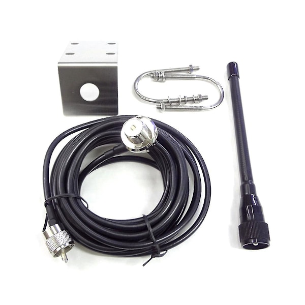 VHF Marine Antenne 156-163Mhz Gummibelagt Vandtæt Mast Antenne med 5M RG-58 Kabel til Båd Sejlbaad Yacht