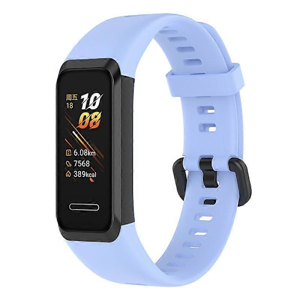 Ersättningsbart justerbart silikonarmband kompatibelt med Huawei Watch Band 4 (ADS-B29) Baby Blue