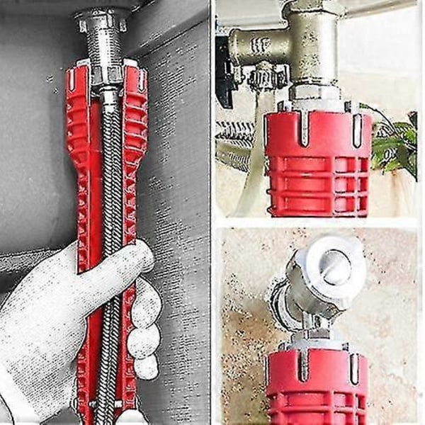 1 Faucet Vask Installatør Multi Formål Nøgle VVS Værktøj Vandrørsnøgle