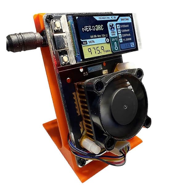 Oppgradert NerdAxe NerdMiner Miner Solo Lottery BTC Miner EU PLUG
