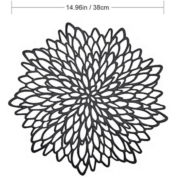 Pöytätabletti - Ei määritelty - Pyöreä - PVC - 4 kappaletta - 38 cm - Musta