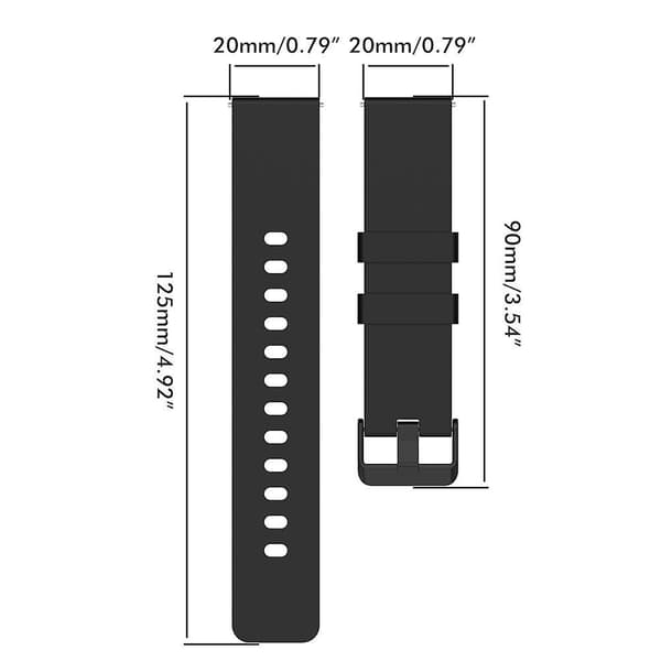 Udskiftningsremme Kompatible med Amazfit bip3 GTS 3 GTS 2e GTS 2mini GTS 2 pop pro pop BIP U GTR 42MM GTS BIP lite bip 1S Silikone Urrem Solid Normal