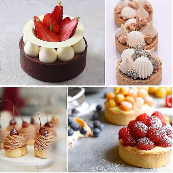 8 stk. terteringform, mini terteringer til baking