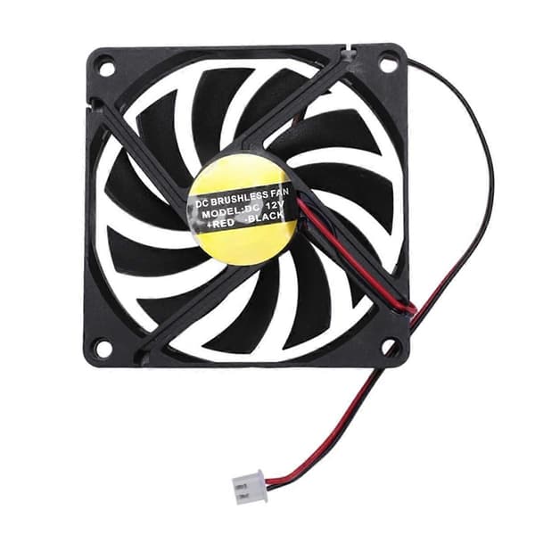 80 mm 2-bens stik køleventilator lavt tryk til pc-computerhus CPU-køleradiator Black