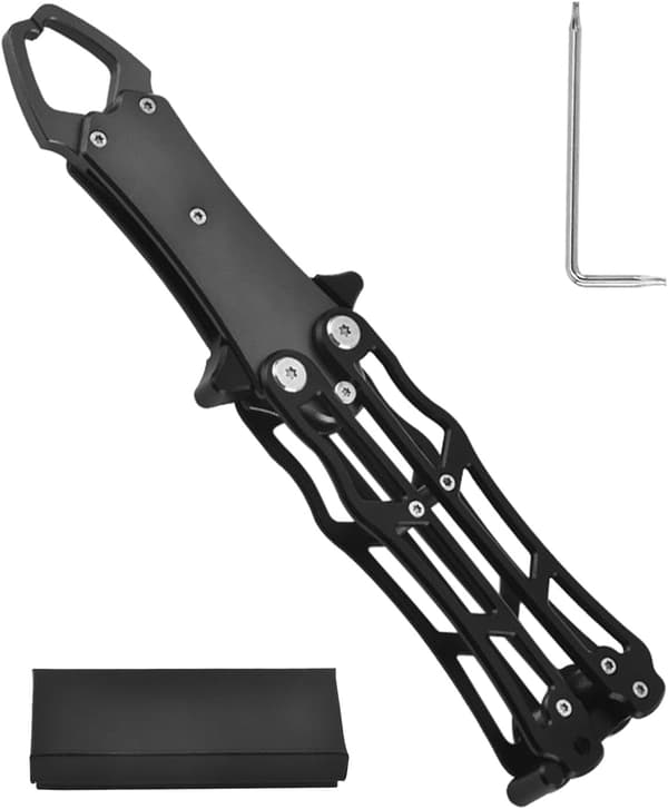 [KK] Fish Gripper & Equipment Organizer, Robust Fish Handling Tool, Hook Aid Black