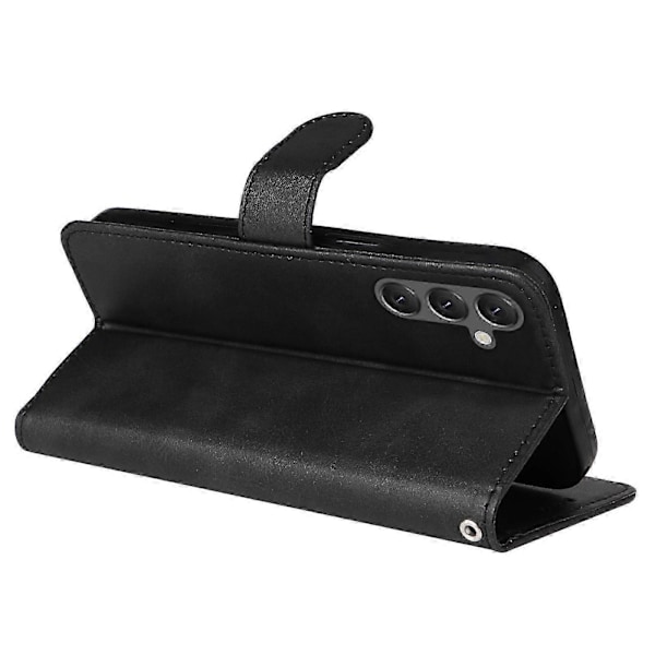 Yhteensopiva Samsung Galaxy A25 5G Kotelo PU Nahka Magneettisuljenta Puhelinkotelo_Lahja G:lle Black