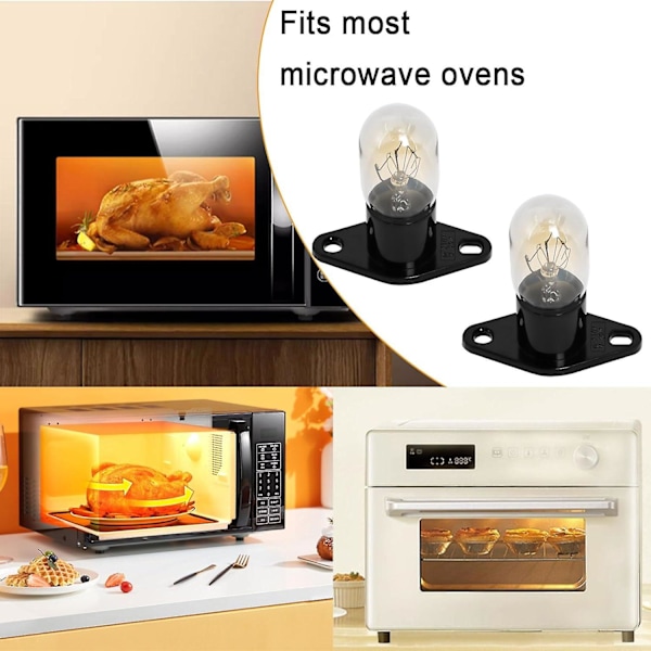 Yleismallinen mikroaaltouunin lamppu T170 Z187 -kanta, 20W 250V yhteensopiva mikroaaltouunin lamppu