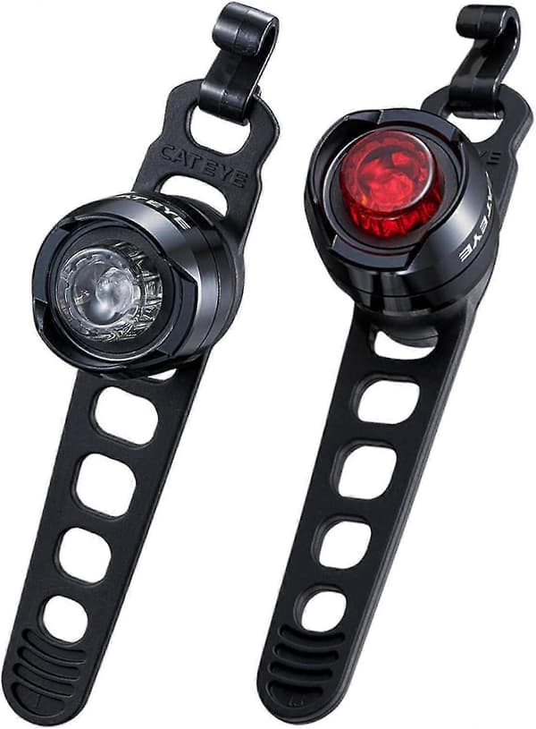 Cateye Orb Front Rear Polert Svart Lyssett