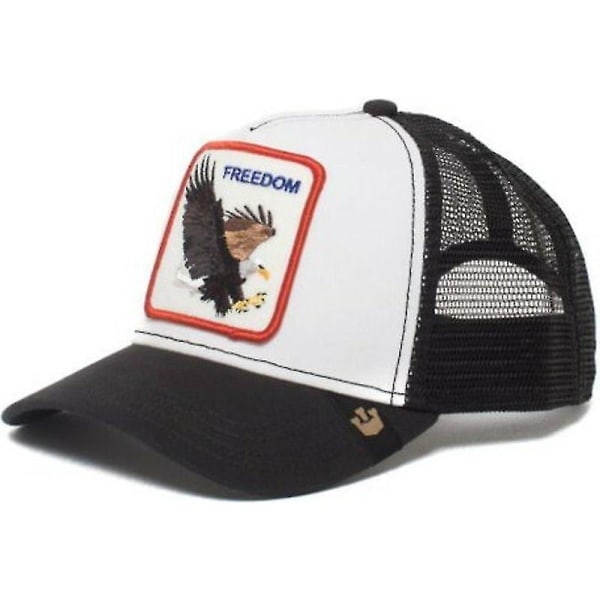 Rea Animal Baseball Cap Solskydd Mesh Broderad Trucker H Eagle White