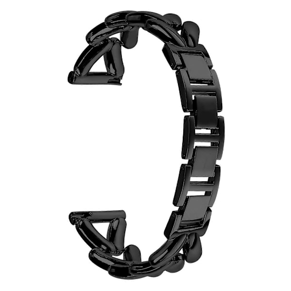 Klokkerem i sinklegering for Garmin vivoactive 5/ Garminactive 5, vridd metall erstatningsrem Black