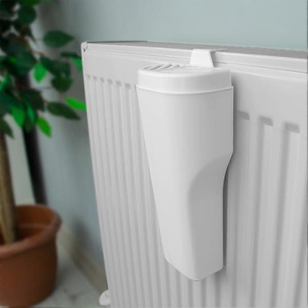 Luftfugter til Radiator - Mat Hvid Plast, Bekæmper Tør Luft