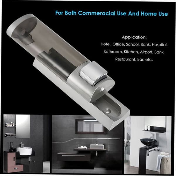Väggmonterad tvåldispenser - ZOR® - 200 ml - Väggmonterad - Champagneguld, silver, vit - ABS - Dosering 0,9-1,0 ml