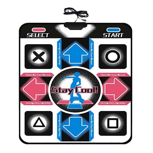 USB-johdolliset tanssimatot 11 näppäimen tanssipeli askelmatto HD-jalkojen kuvio tanssijan peitto tanssijan peittovarusteet Black