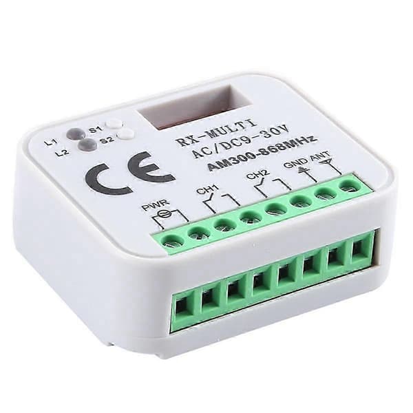 [KK] Universell multifrekvens RX-mottaker 12V 24V garasjeportfjernkontroll As shown