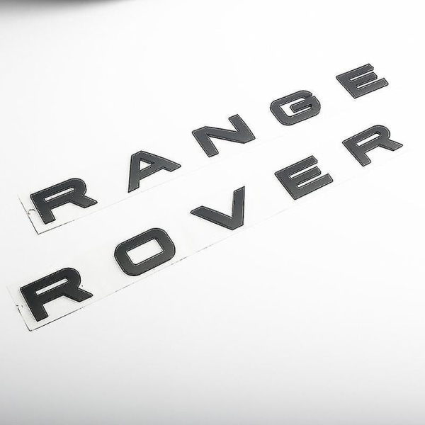3d Abs Logotyp Range Rover Bokstäver Emblem Klistermärke Bil Främre Huv Märke För Range Rover Sport Evoque L322 L320 L406 P38 Tillbehör Matt Black RR