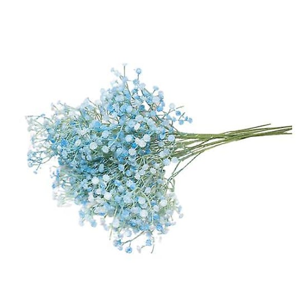 Keinotekoinen kukka, aidon tuntuinen, elävä, muovinen, keinotekoinen, realistinen Gypsophila-kukkakimppu blue