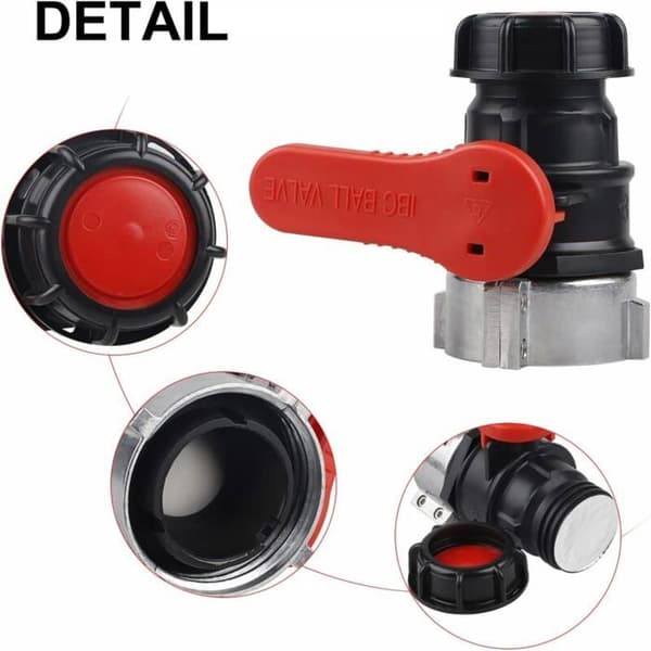 IBC tank adapterventil DN50 75 mm essentielt tilbehør til dit opbevaringssystem flere farver Largeight