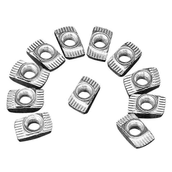 100 stk M5 Hammermutter Karbonstål Aluminium Kobling T Feste Glidemutter