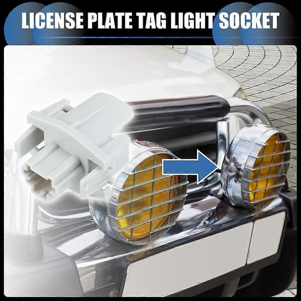 2 stk. nummerpladelys fatning lampeforbindelseshus 34102SWAA01/34102--A01 til -V Gray