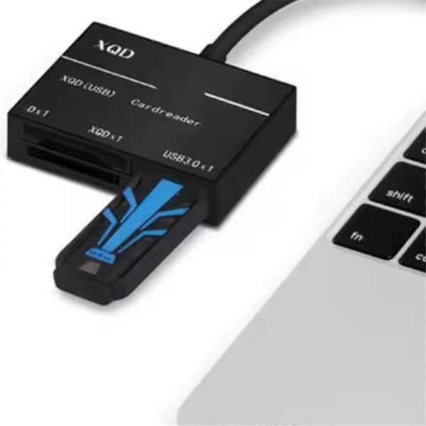 Typ-C till XQD/SD Höghastighetskortläsare USB3.0 Kamera Dator Kit Adapter Black