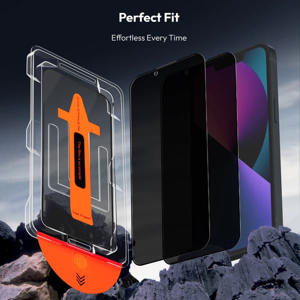 [KK]2-Pack Iphone 13 Privacy Screen Protector - Tempered Glass | [Automatic Installation] - Bubble-Free