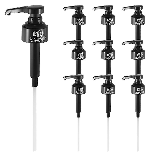 10-pack Kaffedispenser Sirapspump Svart Vätskedispenser För Monin Sirap Snökoner Smaksättningar & Black