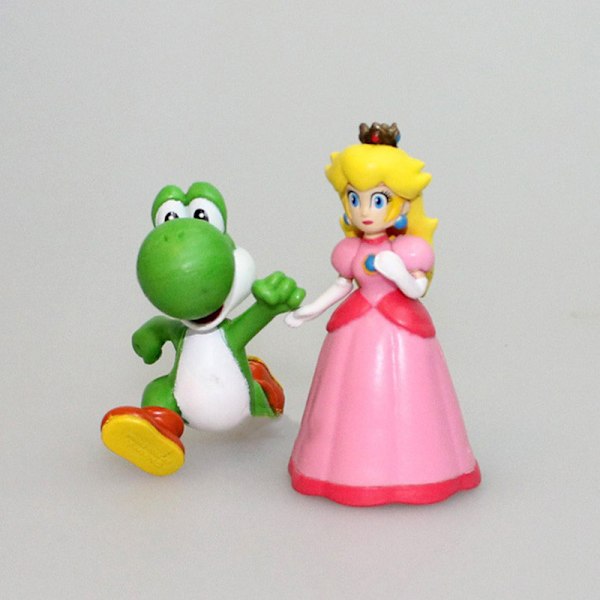 6-delt Super Mario skrivebordsdekoration dukke sød legetøjsdukke gave serie