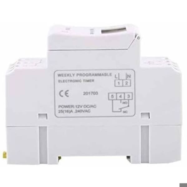 Programmerbar digital tidtaker, LCD ukentlig bryter med programmert tidtaker (220V)