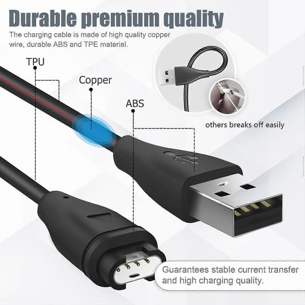 Oplader Garmin Ure Universal Hurtigoplader Black