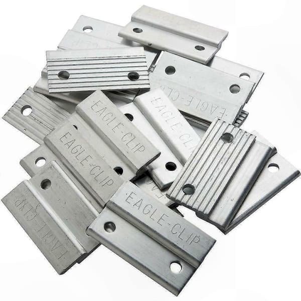 Hållbara Z-clips i aluminium för väggmontering, 2 tum för montering av paneler (10 stycken)
