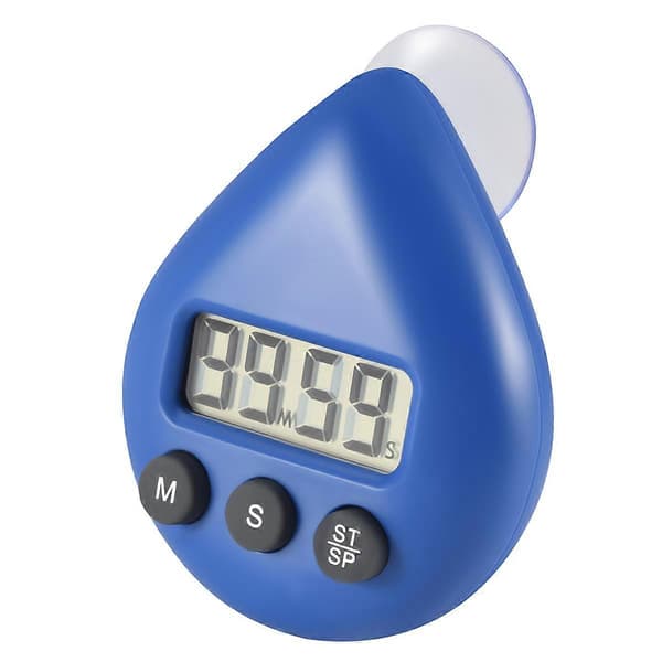 Digitalt baderomsklokke vanntett dusjklokke timer Blue
