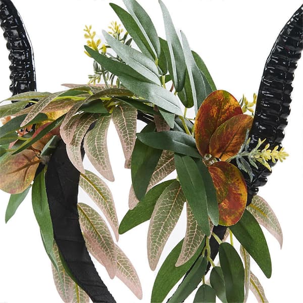 Halloween Demon Horn Antilope Hodebånd Goth Blad Hodebånd Djevelhorn Hodebånd De Dødes Dag Hodebånd Goth Hodeplagg Grønn Green