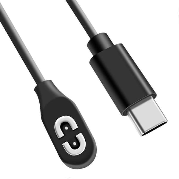1 meter ladekabel for Aeropex AS800 / OpenRun Pro/OpenRun/OpenRun Mini hodetelefonlader Black