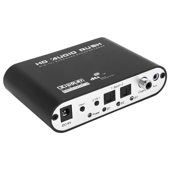 5.1 CH Ljuddekoder SPDIF Koaxial Till DTS AC3 Digital För