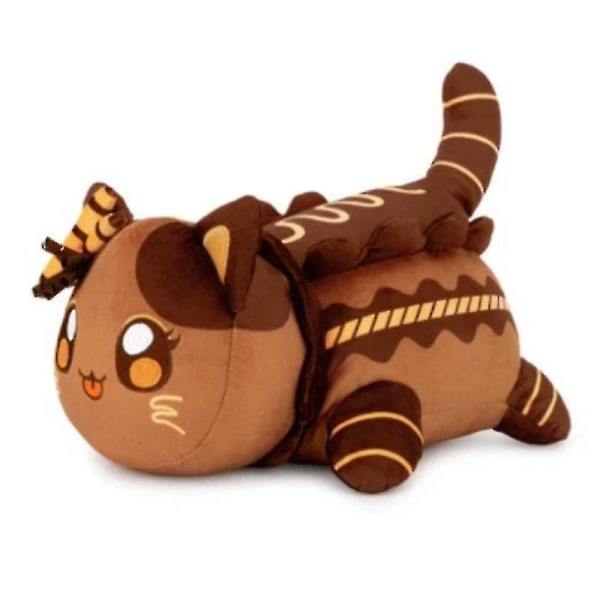 Aphmau Meows Cat Plyschleksak - Mjuk Meemeow fylld Donut Cat, Kawaii French Fry och Cheeseburger Food Plyschdocka - Perfekt julklapp 20cm Chocolate cat