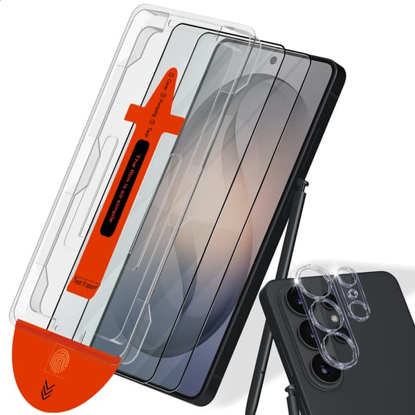 [KK] 2-Pack Samsung S26 Ultra Screen Protector & 1-Pack Lens Protector - Tempered Glass | [Automatic Installation] - Bubble-Free