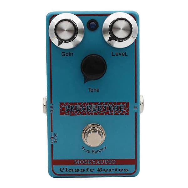 Mosky Breaker Tone Classic Drive Gitarr Effektpedal True Bypass, Low Gain Overdrive Gitarrpedal Effekt