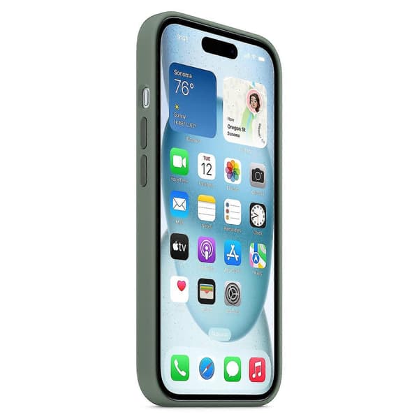 [KK] Case for Compatible with iPhone 15 Compatible with MagSafe Scratch Resistant Silicone Case - Red Gr Green iPhone 15
