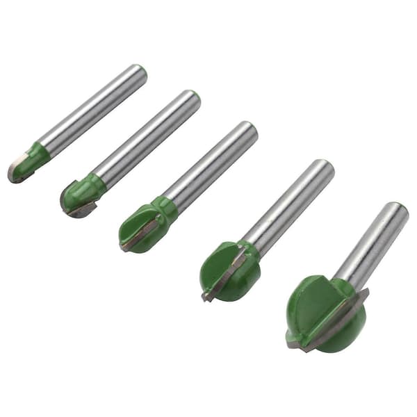 5 stk 6 mm skaft kulefreser sett endefres rund hul boks solid karbid CNC radius kjernefres