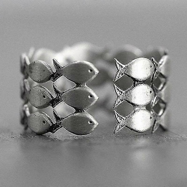 Til Min Datter Svømmer Mot Strømmen Ring Justerbar Fingerring For Kvinner-XinHan as show