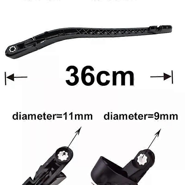 Erick 's Torkarblad 14\" Bakre Torkarblad & Torkararmsats För Volvo XC60 MK1 2008 - 2017 Vindruta Bakruta Fönstertorkare Br